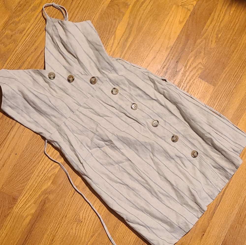 Forever 21 Gray Striped Mini Dress